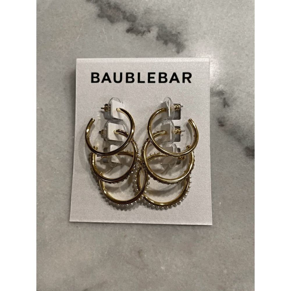 BaubleBar Madilyn Assorted Set of 3 Hoop Earrings
